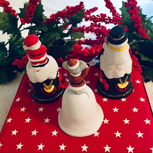 🎄Vintage Christmas Bells Santa, Snowman & Mouse🎄 - Picture 9 of 13